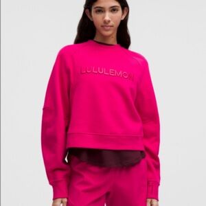 lululemon athletica Women's Fuchsia Sweatshirt Scuba Oversized Pullover